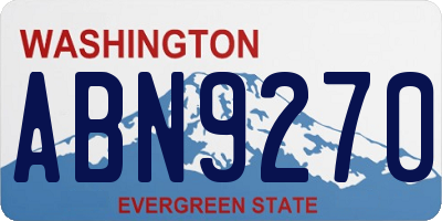 WA license plate ABN9270