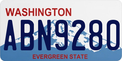 WA license plate ABN9280
