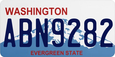 WA license plate ABN9282
