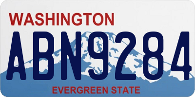 WA license plate ABN9284