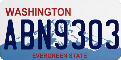 WA license plate ABN9303
