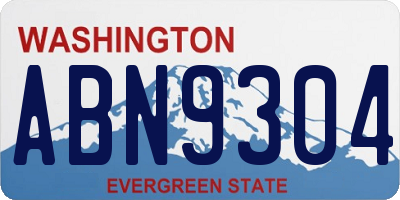 WA license plate ABN9304