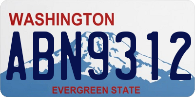 WA license plate ABN9312