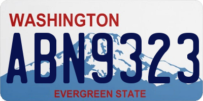 WA license plate ABN9323