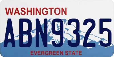 WA license plate ABN9325