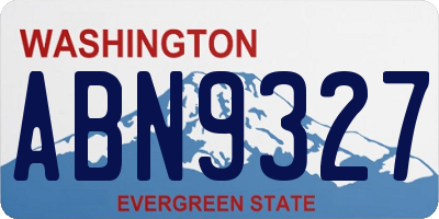 WA license plate ABN9327