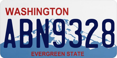 WA license plate ABN9328