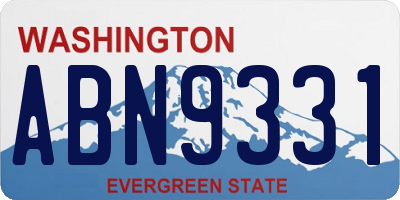 WA license plate ABN9331
