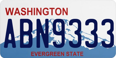 WA license plate ABN9333
