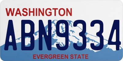 WA license plate ABN9334