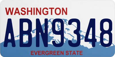 WA license plate ABN9348