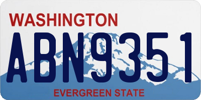 WA license plate ABN9351