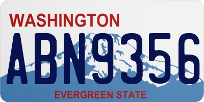WA license plate ABN9356