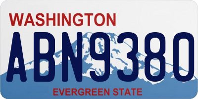 WA license plate ABN9380