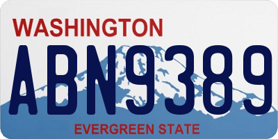 WA license plate ABN9389