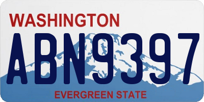 WA license plate ABN9397