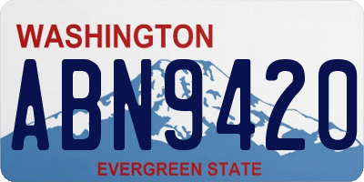WA license plate ABN9420