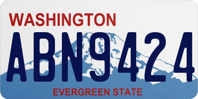 WA license plate ABN9424