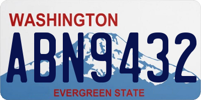 WA license plate ABN9432