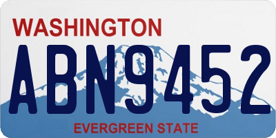 WA license plate ABN9452