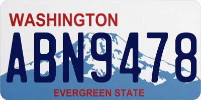 WA license plate ABN9478