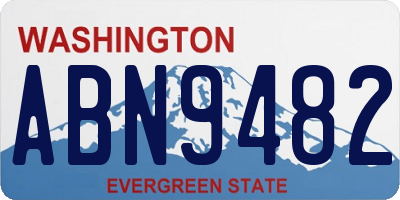 WA license plate ABN9482