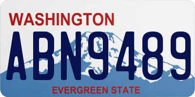 WA license plate ABN9489