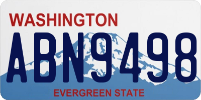 WA license plate ABN9498