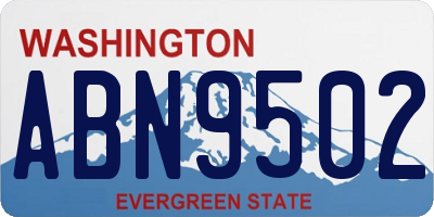 WA license plate ABN9502