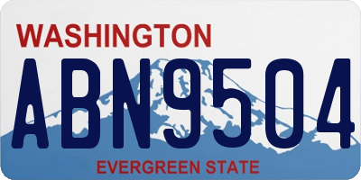 WA license plate ABN9504