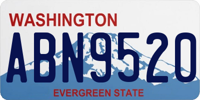 WA license plate ABN9520