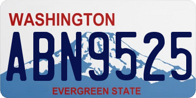 WA license plate ABN9525