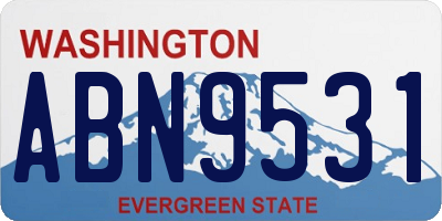 WA license plate ABN9531
