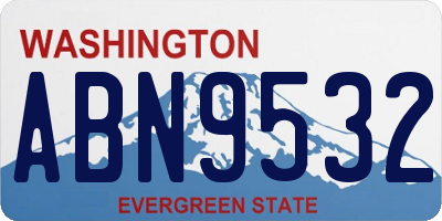 WA license plate ABN9532