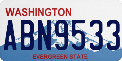 WA license plate ABN9533