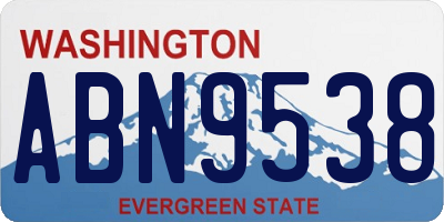 WA license plate ABN9538