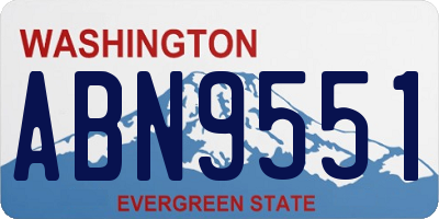 WA license plate ABN9551