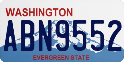 WA license plate ABN9552