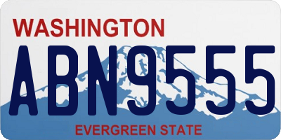 WA license plate ABN9555