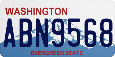 WA license plate ABN9568