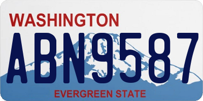 WA license plate ABN9587