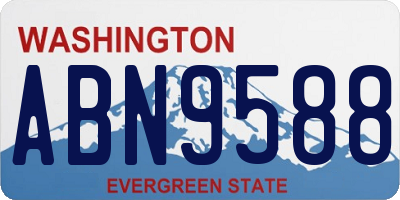 WA license plate ABN9588