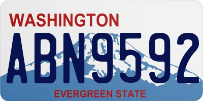 WA license plate ABN9592