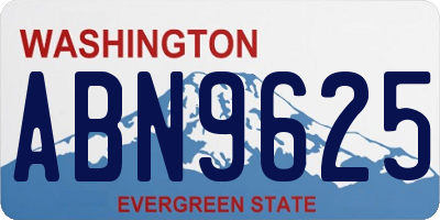 WA license plate ABN9625