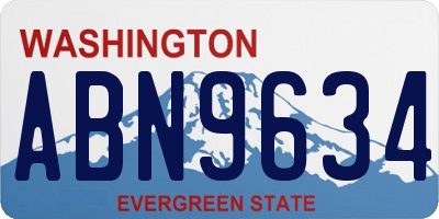 WA license plate ABN9634