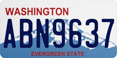 WA license plate ABN9637