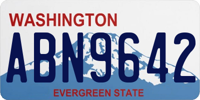 WA license plate ABN9642
