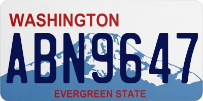 WA license plate ABN9647