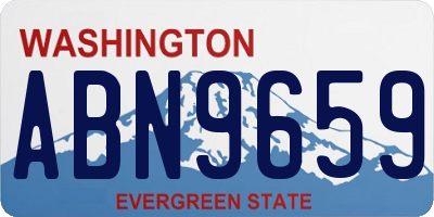WA license plate ABN9659