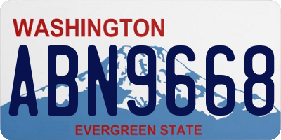 WA license plate ABN9668
